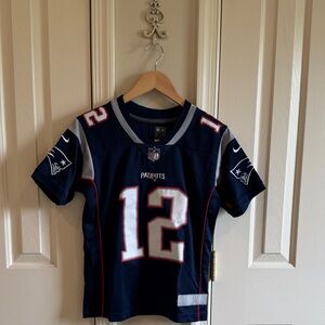 Nike NFL Navy Patriots #12 Kids Football Jersey